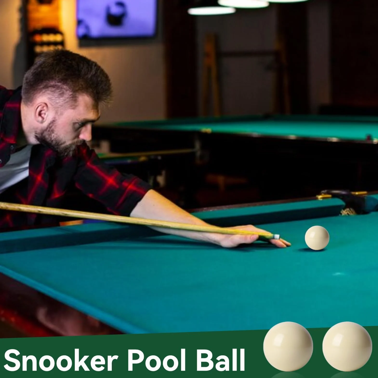 Bola Blanca de Billar Snooker 2 Piezas 5,72cm Resina Estándar para Entrenamiento