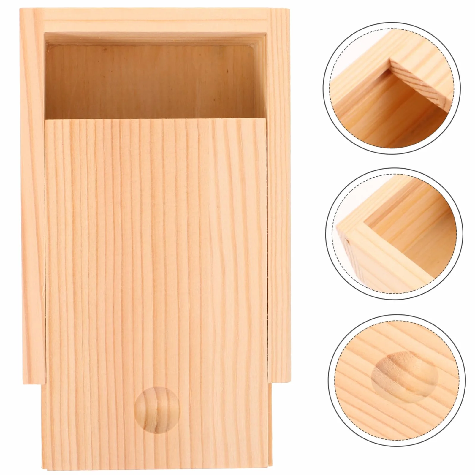 Toyvian cajas de naipes de madera organizador de naipes cajas de poker con tapa titular vacío póker caja madera caja de rectangulares contenedor de dulces