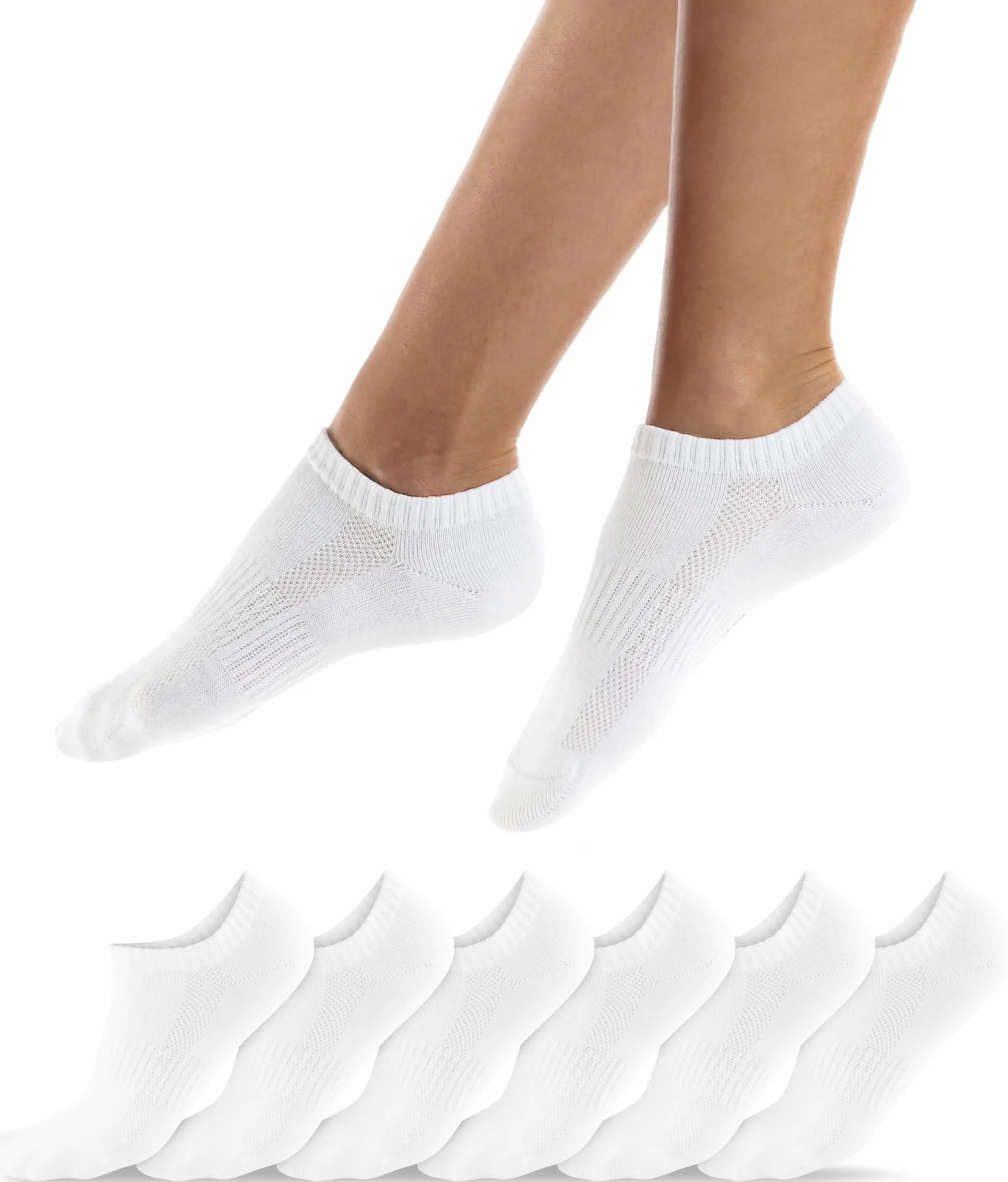 Calcetines Cortos para Hombre y Mujer QINCAO 6/10 Pares Algodón Transpirable Deportivos