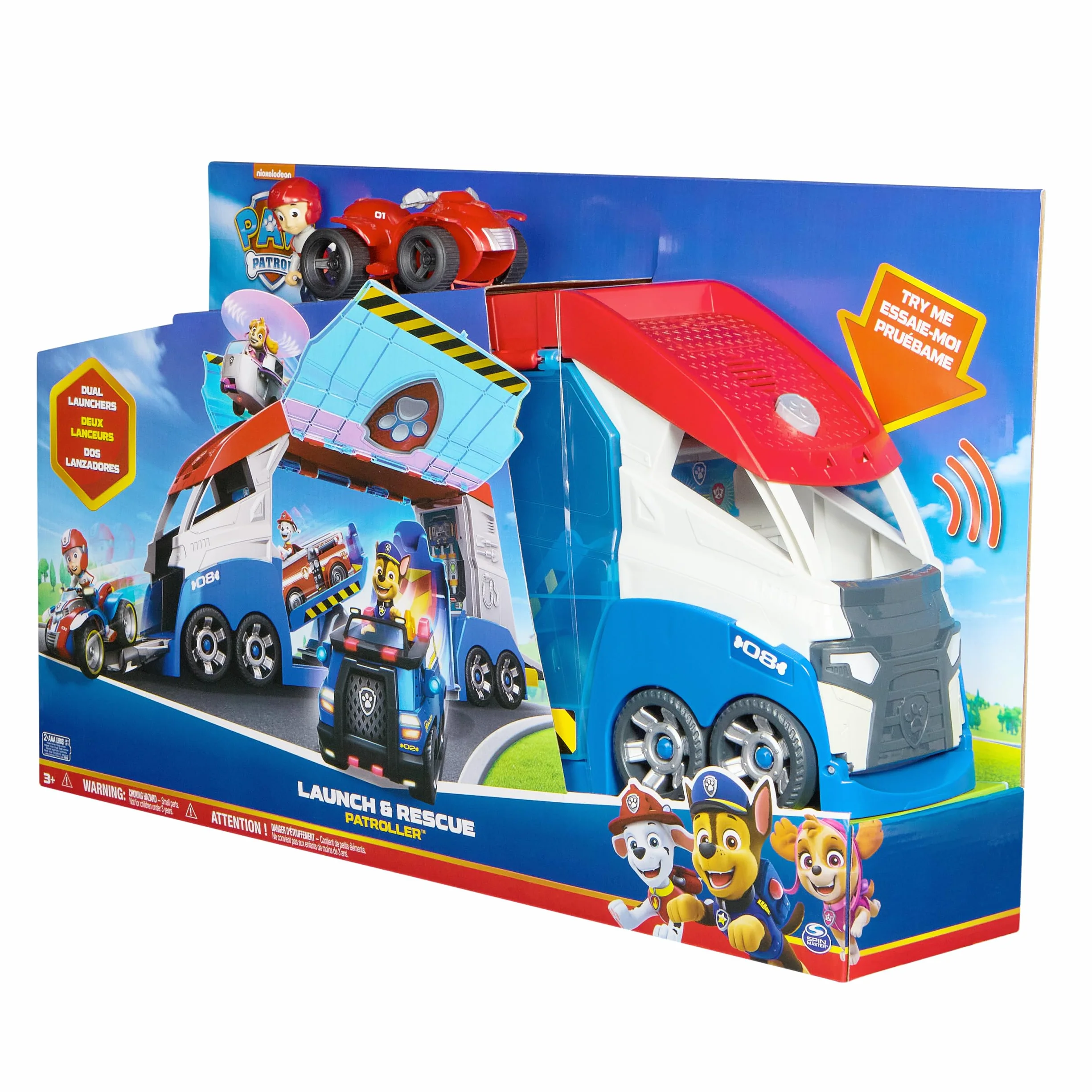 Paw Patrol Patrulla Canina Pack Coche Patroller Transformable con Figura Ryder y Coche Todoterreno Juguetes para Niños 3 años +