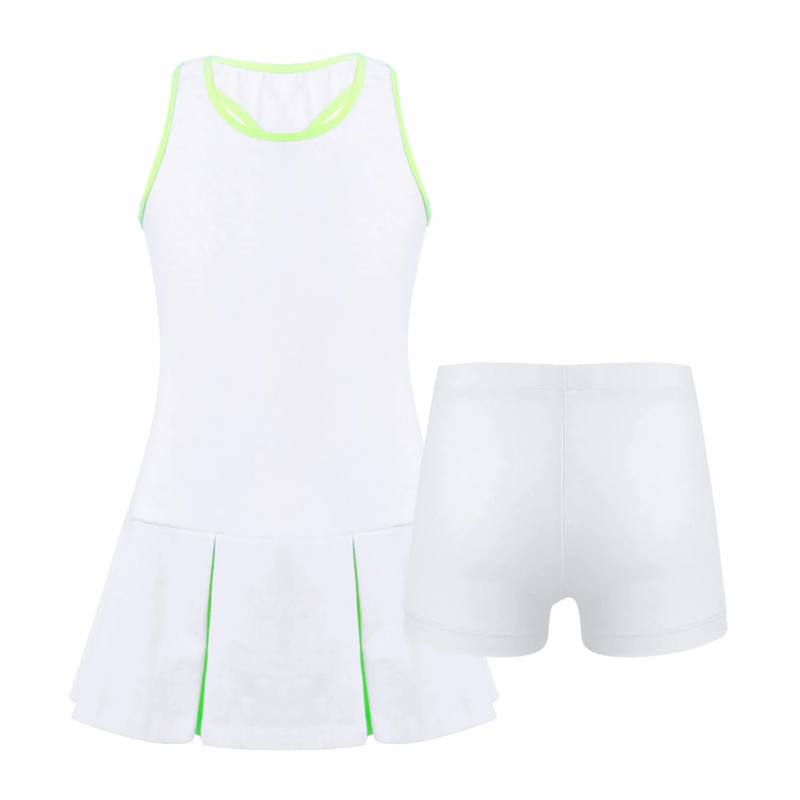 Conjunto de ropa de tenis para niños sin mangas vestido golf pantalones cortos deportivo