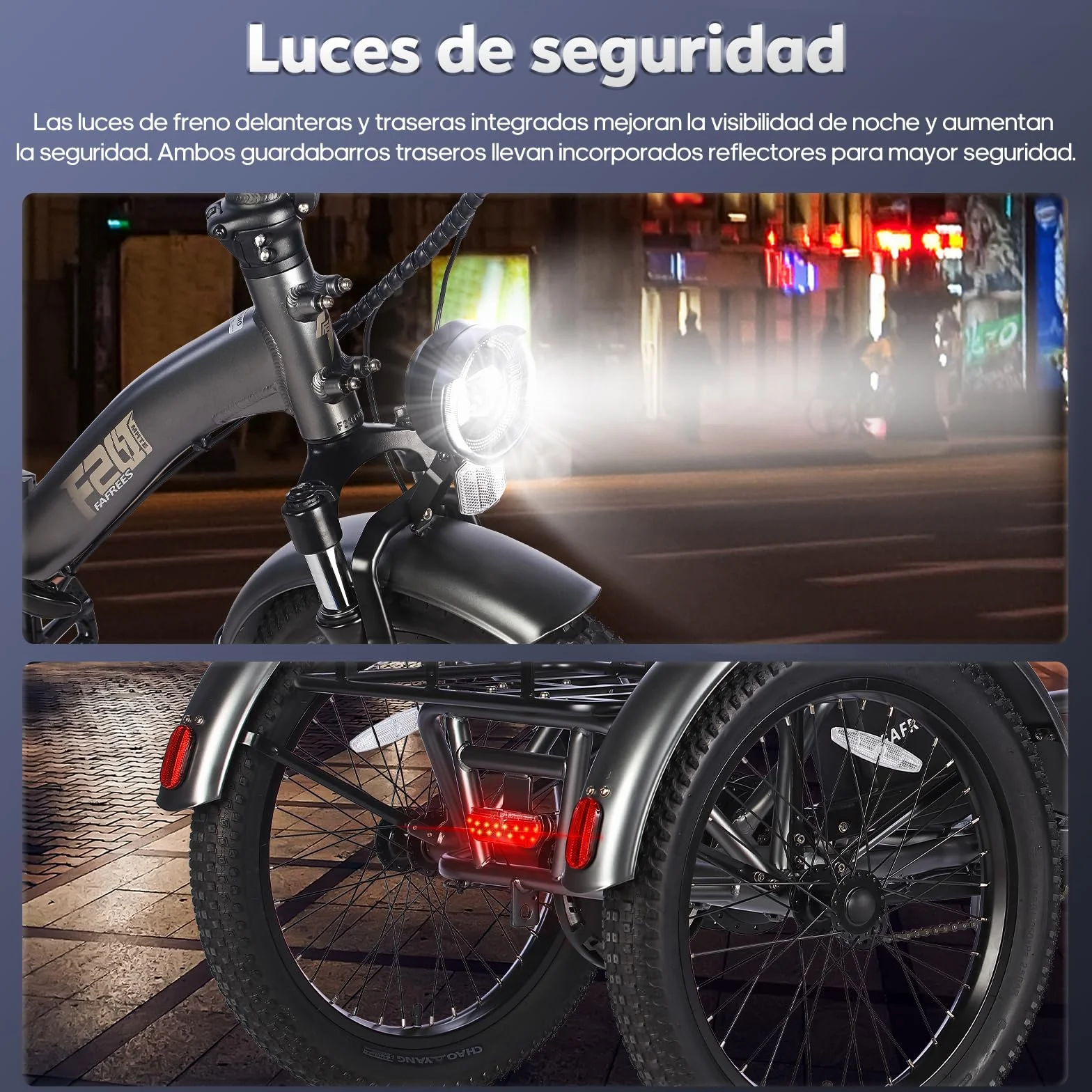 Fafrees Triciclo Eléctrico F20 Mate para Adultos, Plegable 20" x 3", Batería de 48 V/20 Ah, Frenos Hidráulicos, Triciclo de Carga Eléctric 250W, Alcance 115km