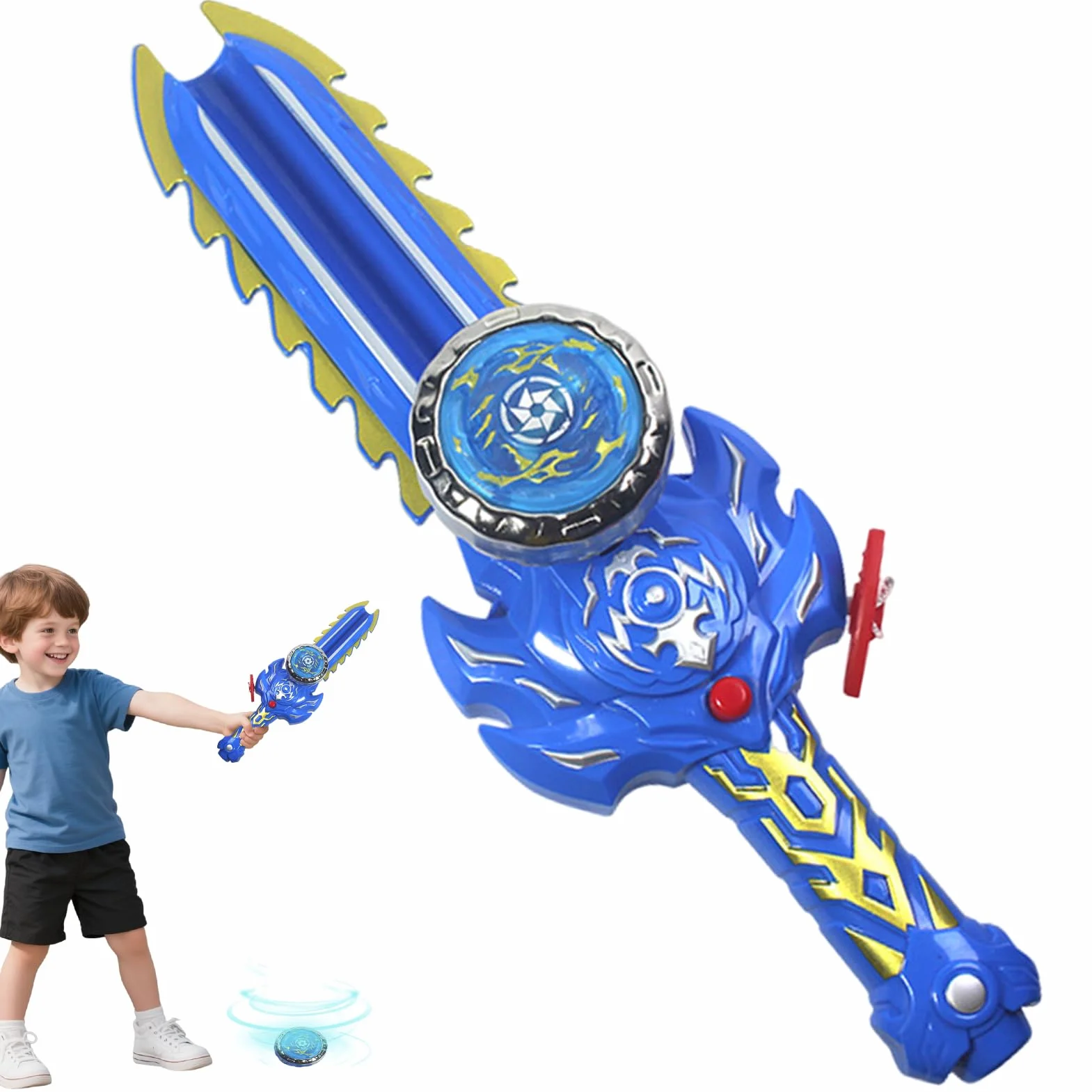 Espada De Beybladee Brillante, Top De Batalla, Giroscopio con Luces, Efectos De Sonido Y Luz, Diversión Interactiva De Batalla De, 29x8x3cm/11.42x3.15x1.18 Pulgadas para Niñas De Niños De