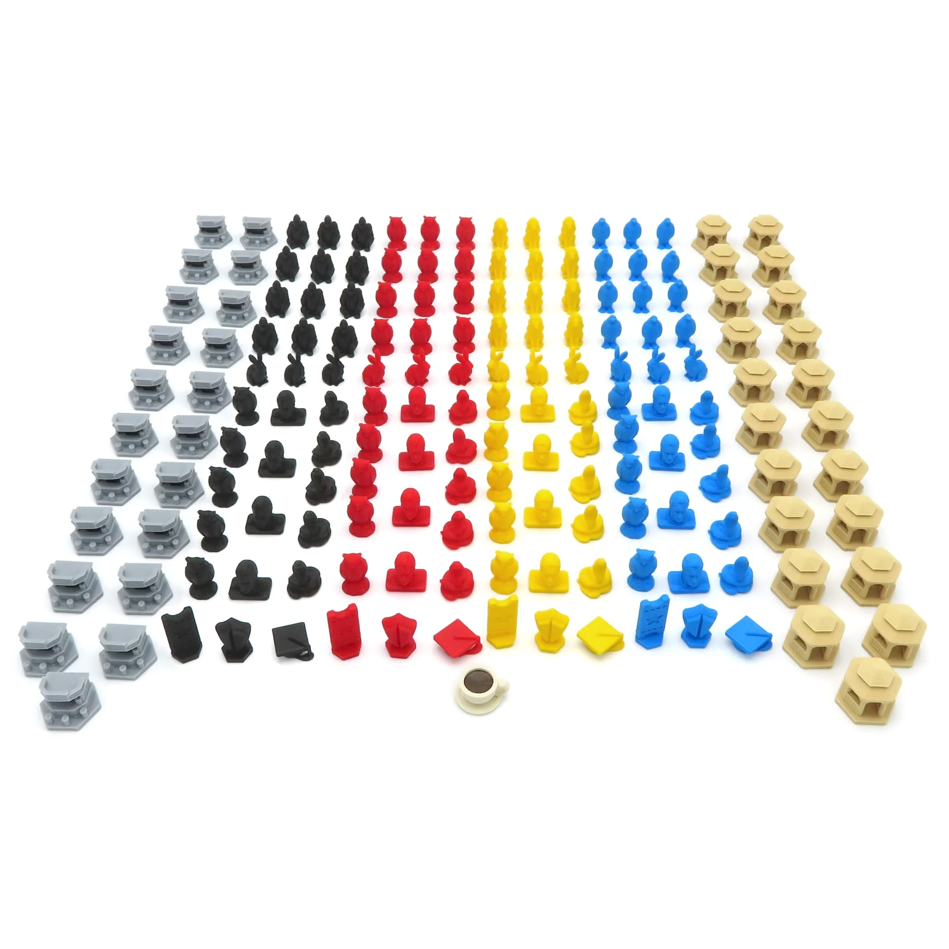Pack Completo Premium para Ark Nova | 169 Tokens 3D para Juego Base | Animales, Recintos y Edificios Detallados | Accesorios Compatibles, Fáciles de Agarrar y a Todo Color