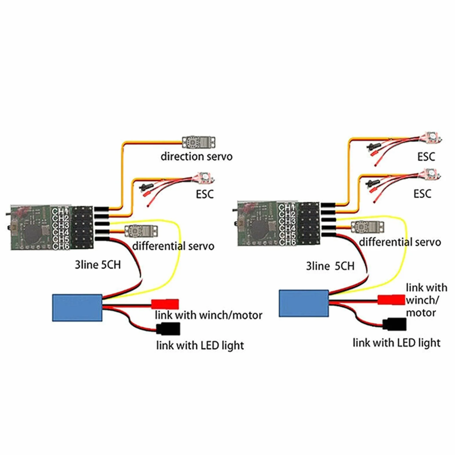 Mando a distancia del transmisor DumboRC P6FG 2.4 Receptor con giroscopio para RC P6FG accesorio de pieza