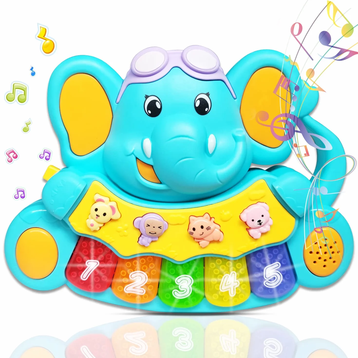Piano Juguetes para Niños 1 Año Teclado para Piano Luces Músical Juguetes Bebés 6-12-18 Meses Cumpleaños Regalos para Bebés 1 2 Años Niños Niñas