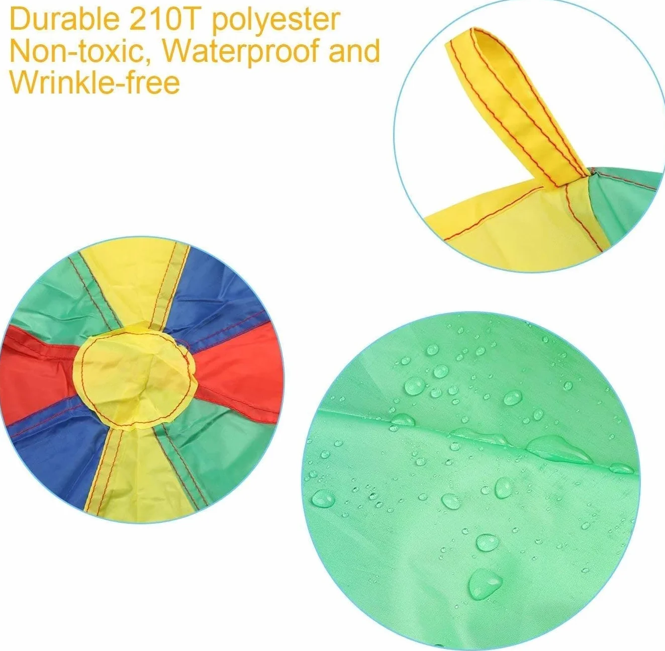 Paracaídas de Juego Infantil Multicolor 8 Asas 2m para Niños Interior Exterior