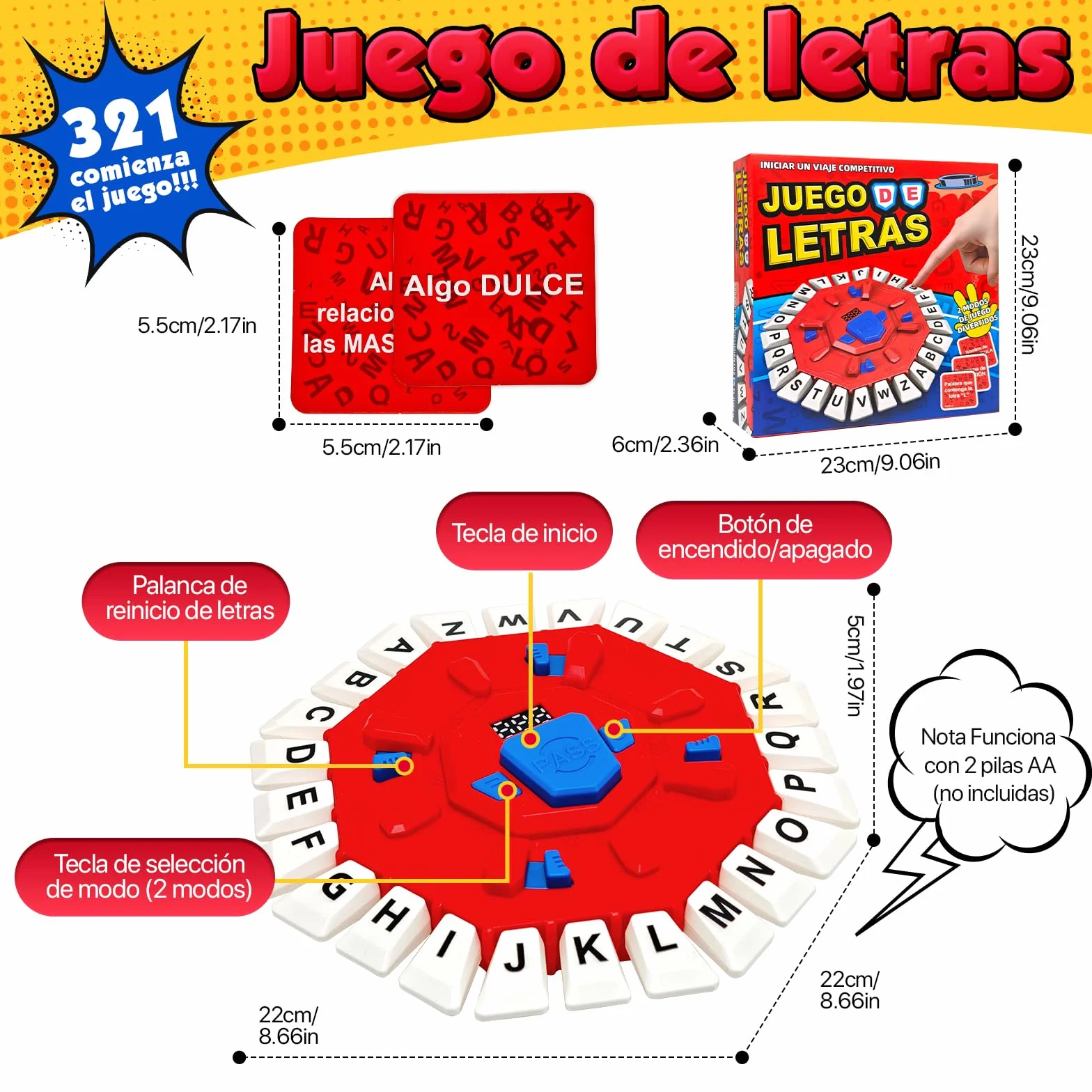 RoserRose Juego de Mesa en Español, Juego de Palabras, 2 Modos de Juego, 35 Tarjetas (140 Categorías), Portátil y Educativo, Ideal para Familias y Fiestas (A)