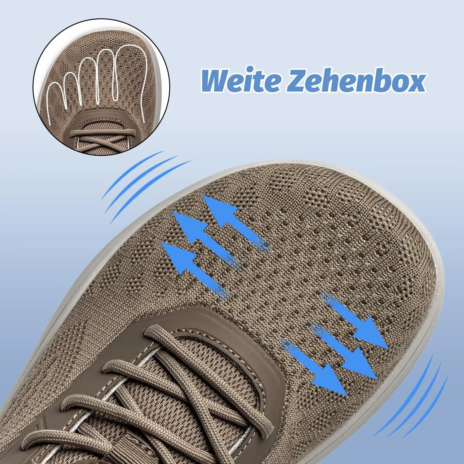 HOBIBEAR Scarpe Minimaliste Unisex con Punta Larga da Trail Running