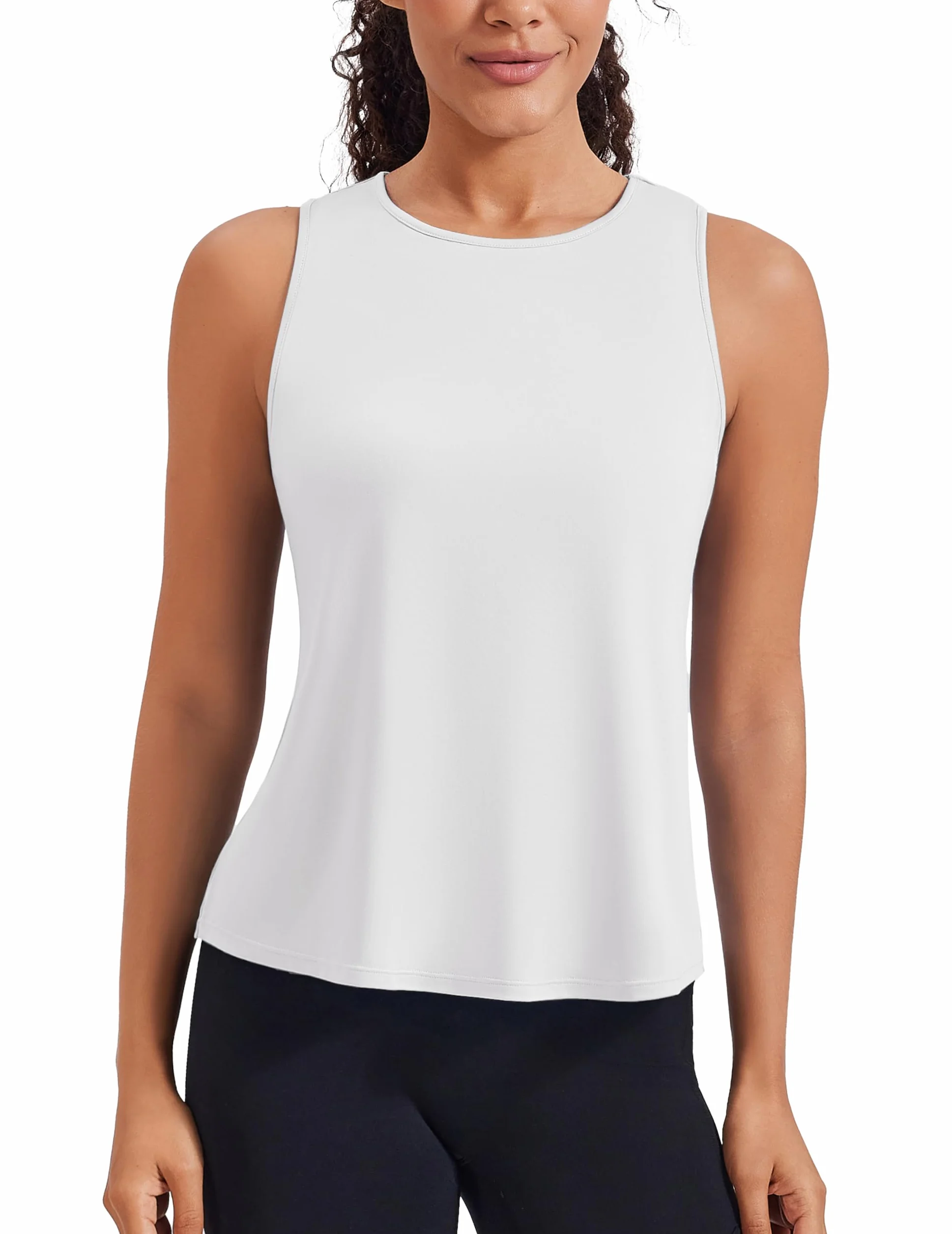 PINSPARK Camiseta Sin Mangas Mujer Tops Verano Espalda Abierta Entrenamiento Cruzada