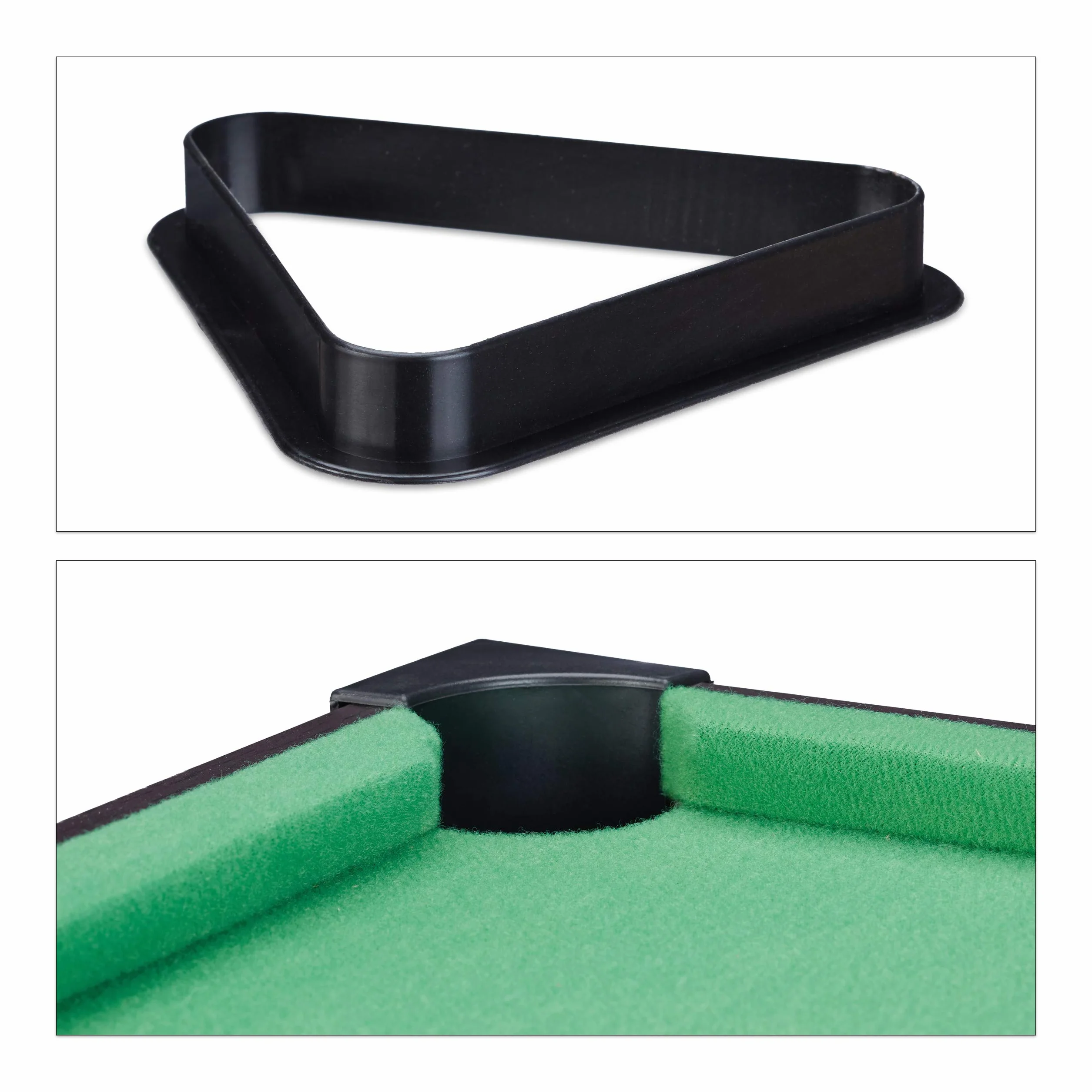 Relaxdays Mini Billar de Mesa, Madera MDF, Marrón-Verde, 8,5 x 51 x 31 cm
