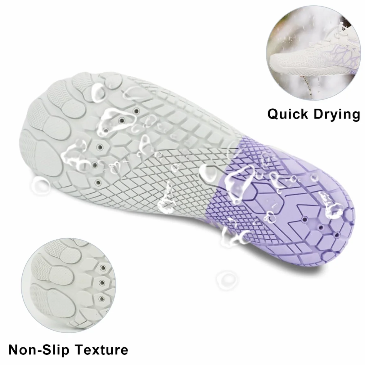 Zapatos de Agua Secado Rápido Calzado Descalzos Barefoot Transpirable Piscina Playa