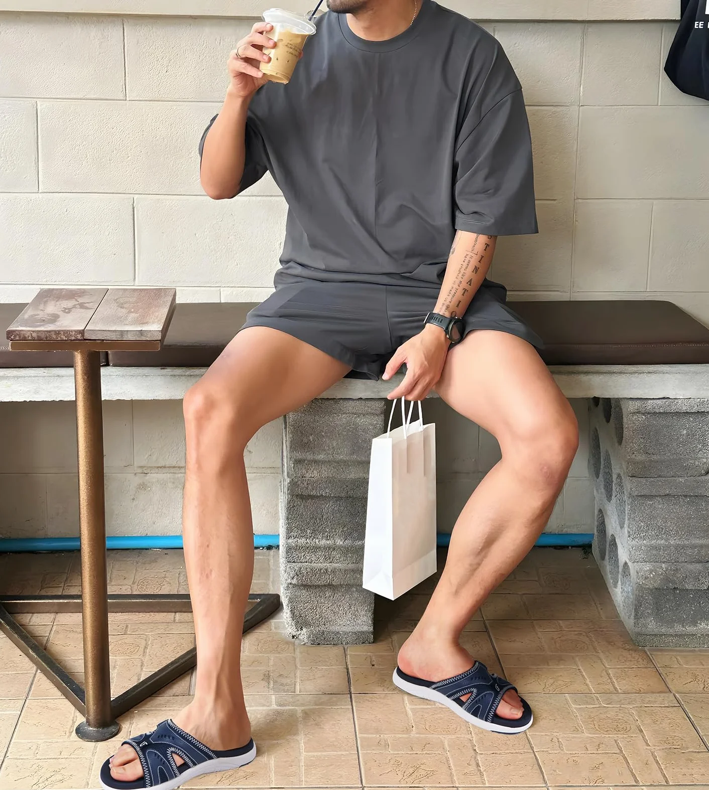 COFACE Hombre Sandalias de Recuperación Deportiva Fascitis Plantar Cojín Suave Soporte de Arco Ligero Toboganes Ortopédicos para Hombre
