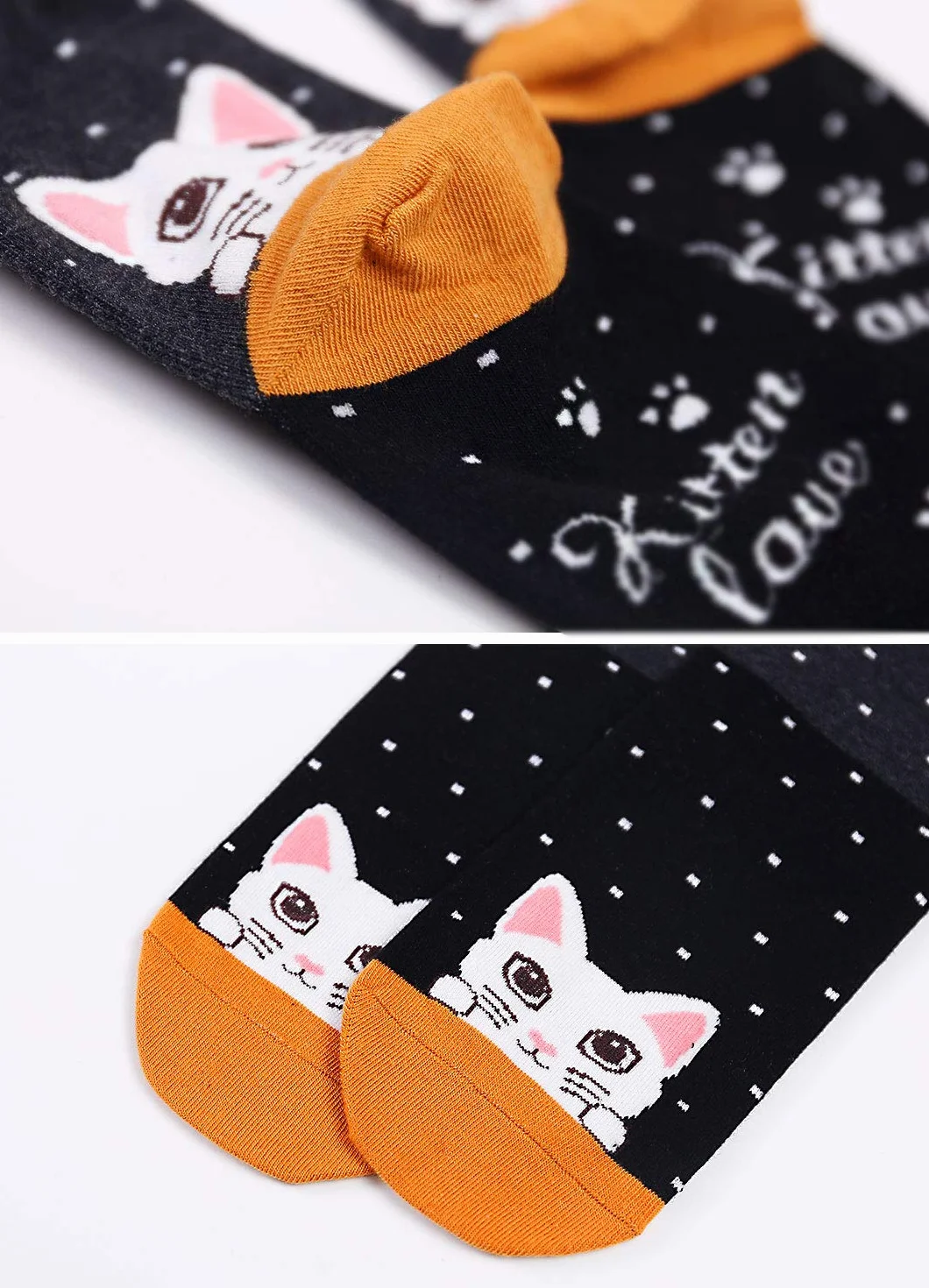 PUTUO Calcetines Térmicos Mujer Algodón Animales Lindos 5 Pares