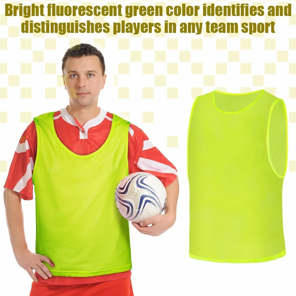 AUYAO Petos Futbol 6Pcs Chaleco Entrenamiento Malla Transpirable Deportivo
