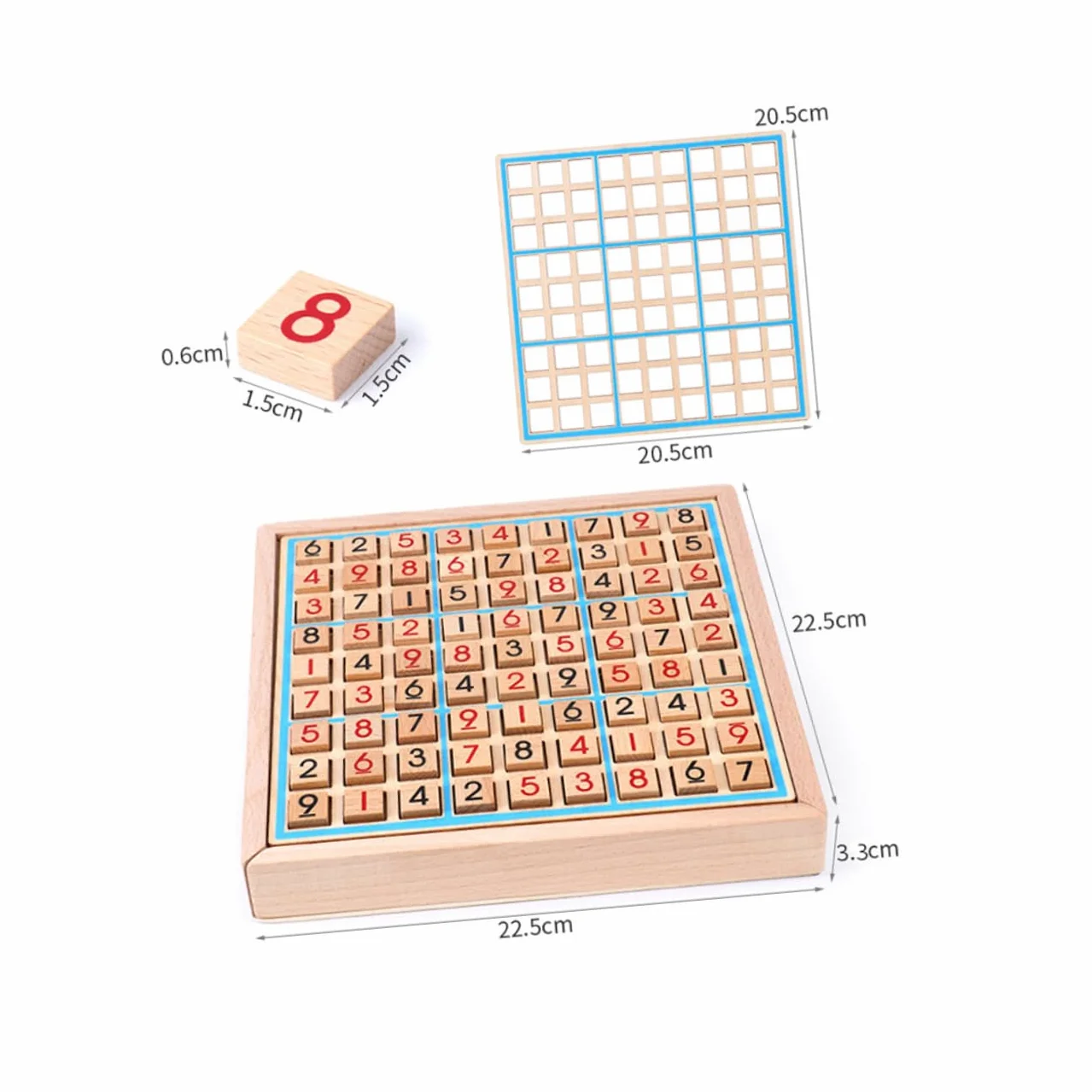 Genérico 1 Juego Sudoku De Madera Juegos Juguetes Educativos Juguete De Sudoku De Matemáticas De para De Educación Temprana Aritmético