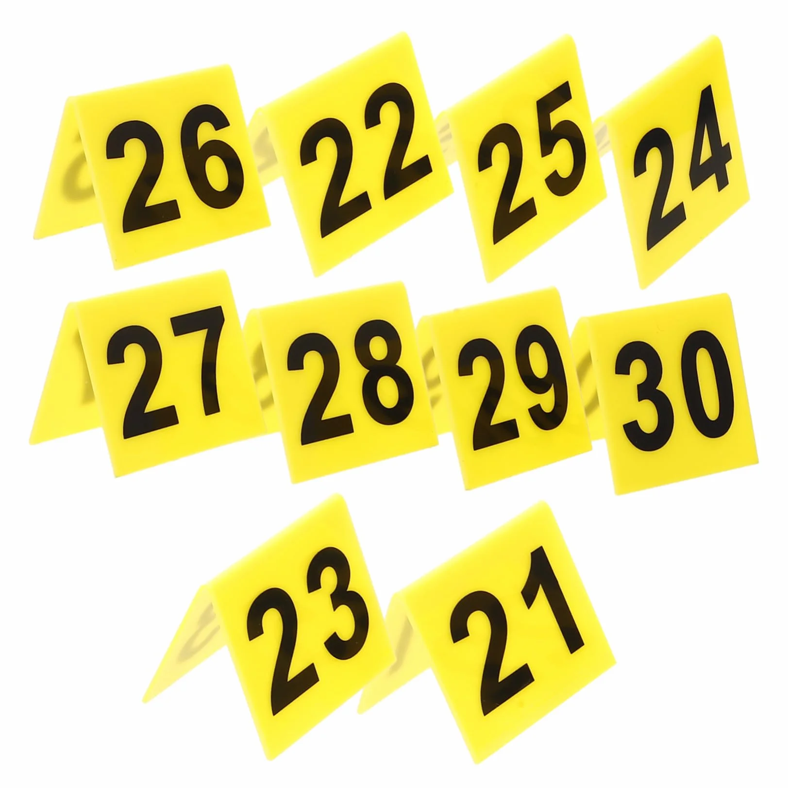 10piezas Marcadores De Evidencia Acrílicos para Escena del Crimen Números Triangulares Señalización para Mesa Resistente y Práctica Decoración Temática para Fiestas