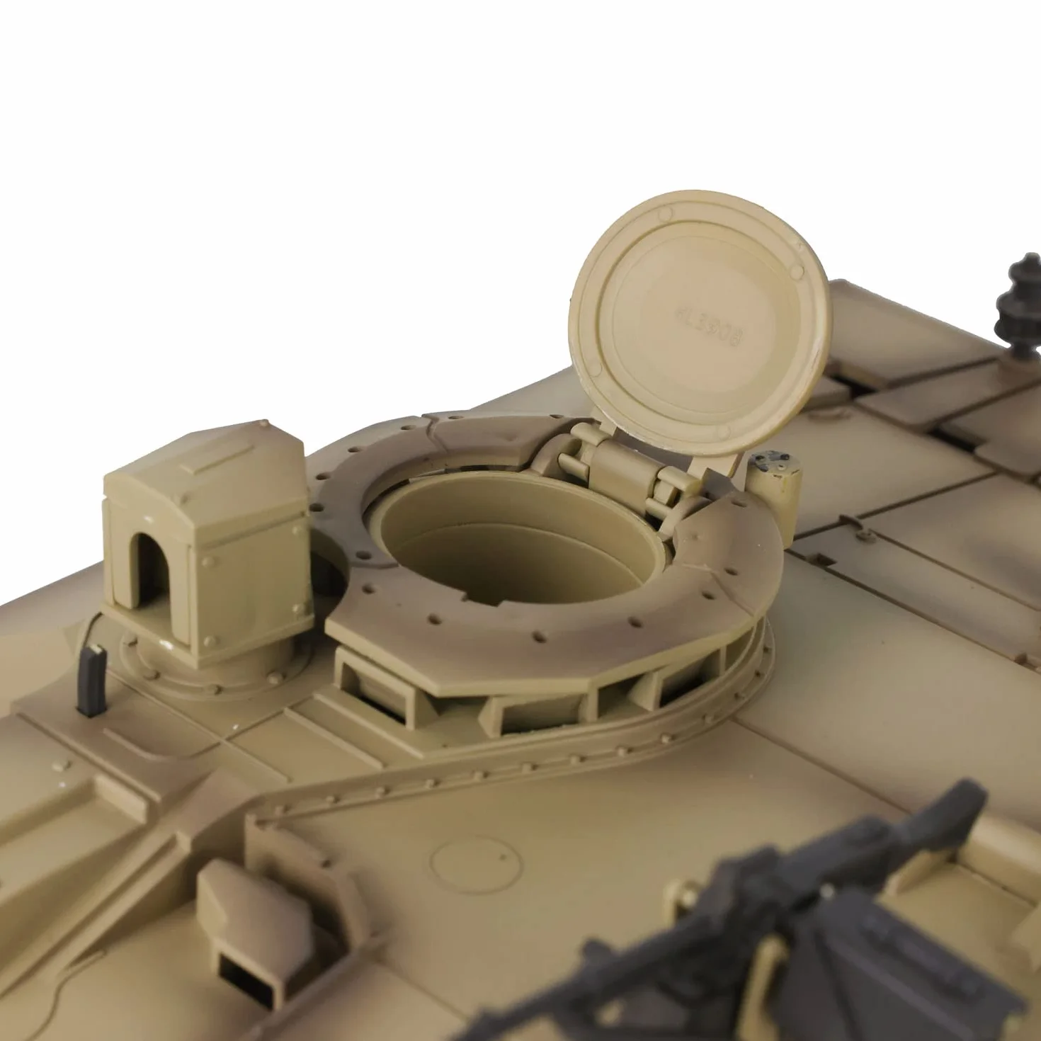 Heng Long 1/16 7.0 Personalizar Challenger II Tanque RC 3908 Torreta Giratoria 360° Orugas de Metal Combate por Infrarrojos Cañón Elevable Luz y Sonido, TH17741-AMZUS2-1