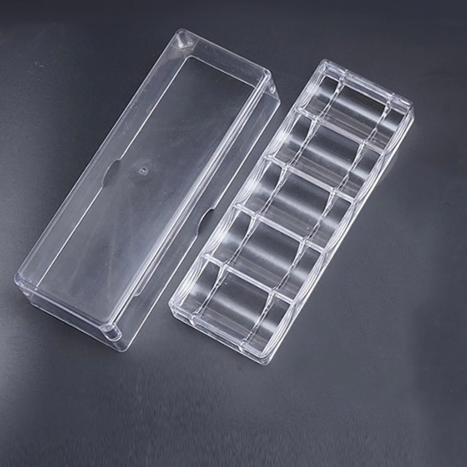 Chip Rack Clear Display Case Clear Tray Container with Lid Poker Chips Box Acryl PokerChips Tray Box Challenge Coin Display Mahjong Chips Storage Poker Chip Storage Box Poker Chips Organizer