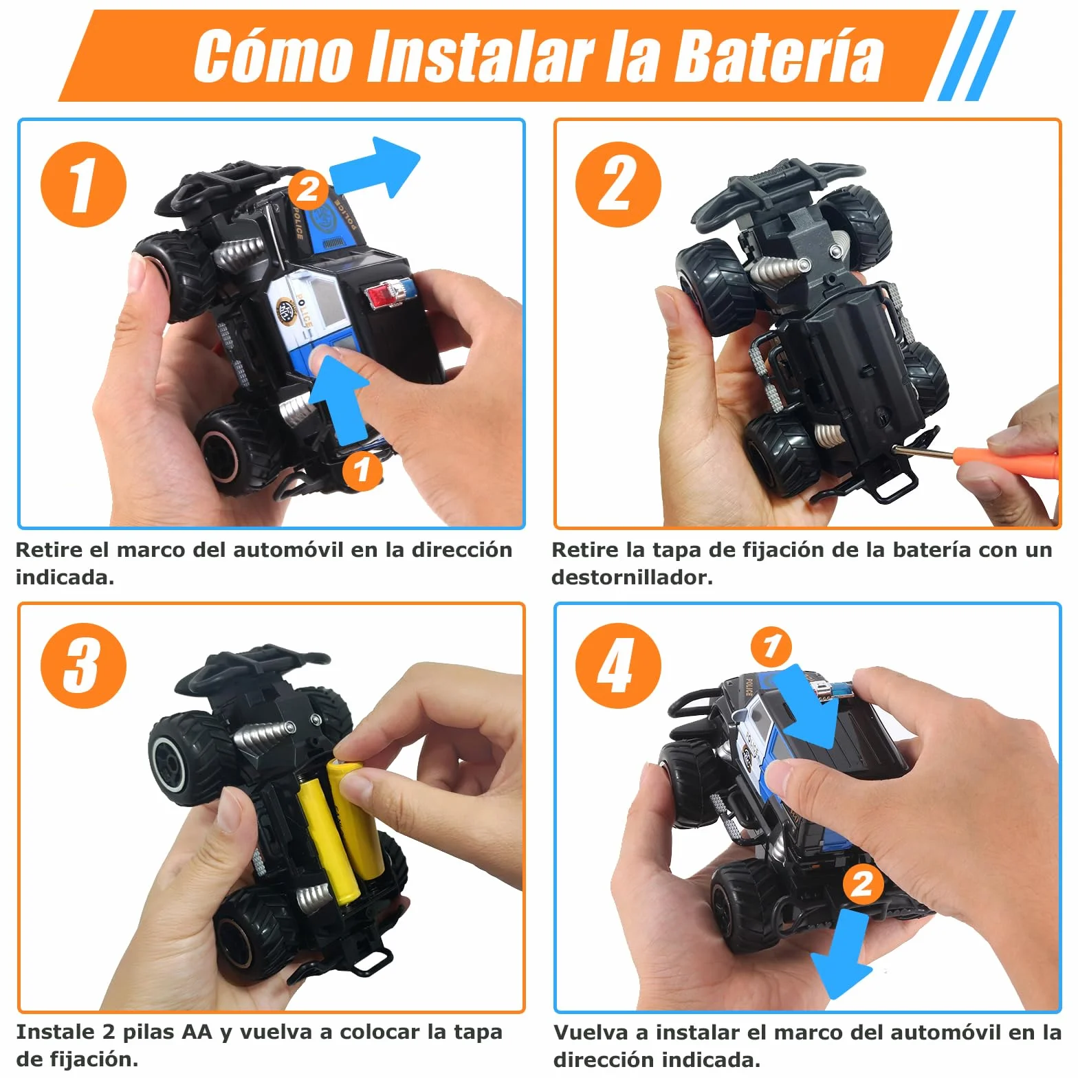 Pup Go Coche Teledirigido para Niños 3+ Años, Niños, Rápido RC Coche de Juguete, Coche Radiocontrol Coche de Policía Niña, Radio Control de Coches Juegos Regalos Cumpleaños