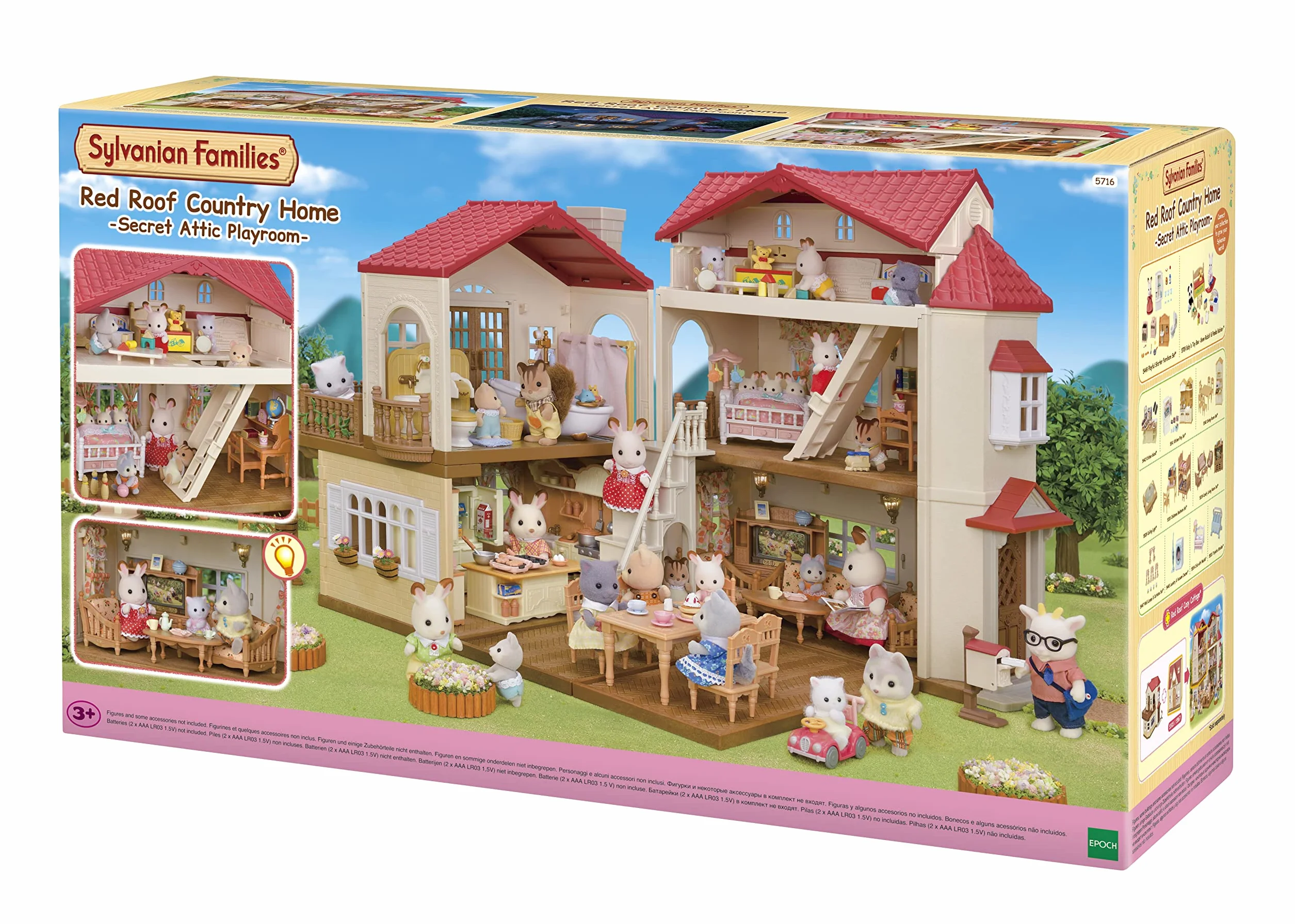 Sylvanian Families 5716 Casa con Luces - el ático secreto- Casa de Muñecas