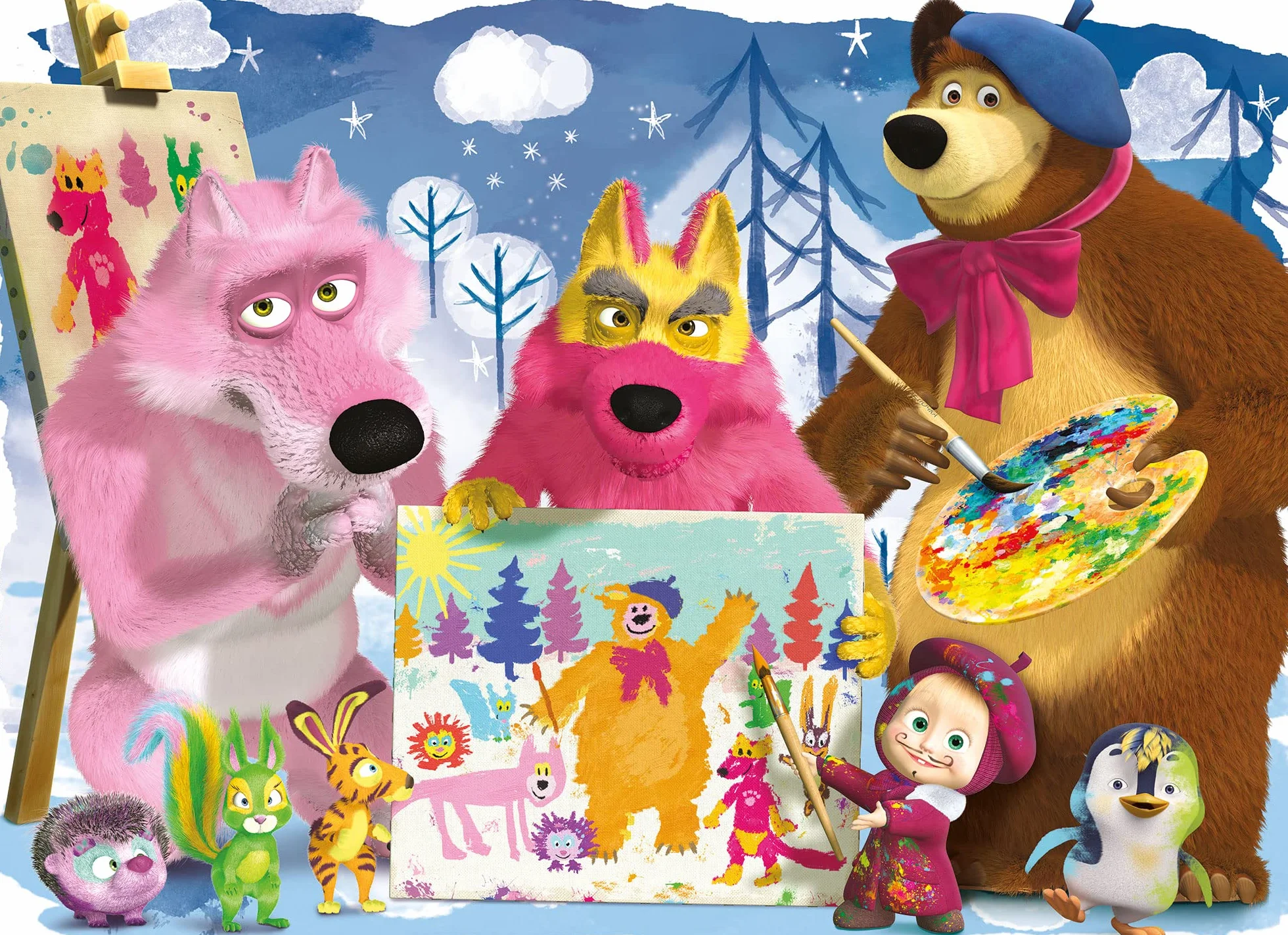 Liscianigiochi - Maxi Puzzle de Masha y el Oso de 60 piezas - Puzle para niños a partir de 3 años - 92987
