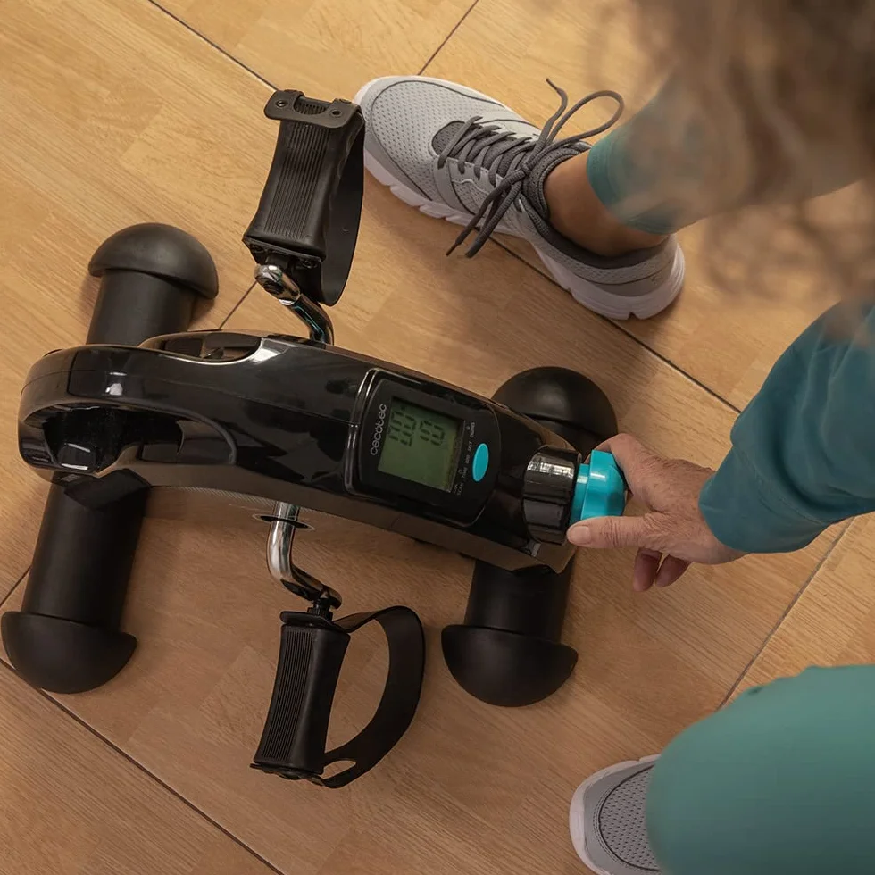 Cecotec DrumFit Cycle Compact Pedales Estáticos, Regulables Manualmente, Pantalla LCD