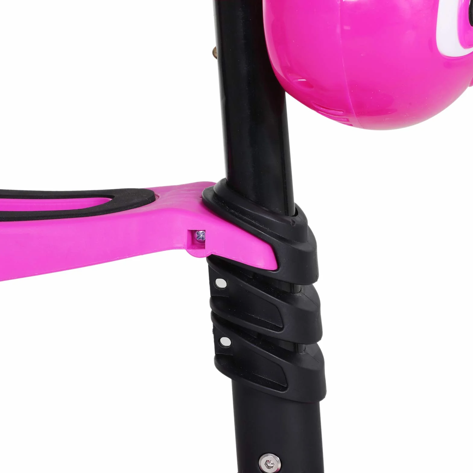 HOMCOM 3 en 1 Patinete para Niños de +18 Meses Scooter de 3 Ruedas con Asiento Extraíble Manillar Mango de Empuje Altura Ajustable 62x25x72,5 cm Rosa