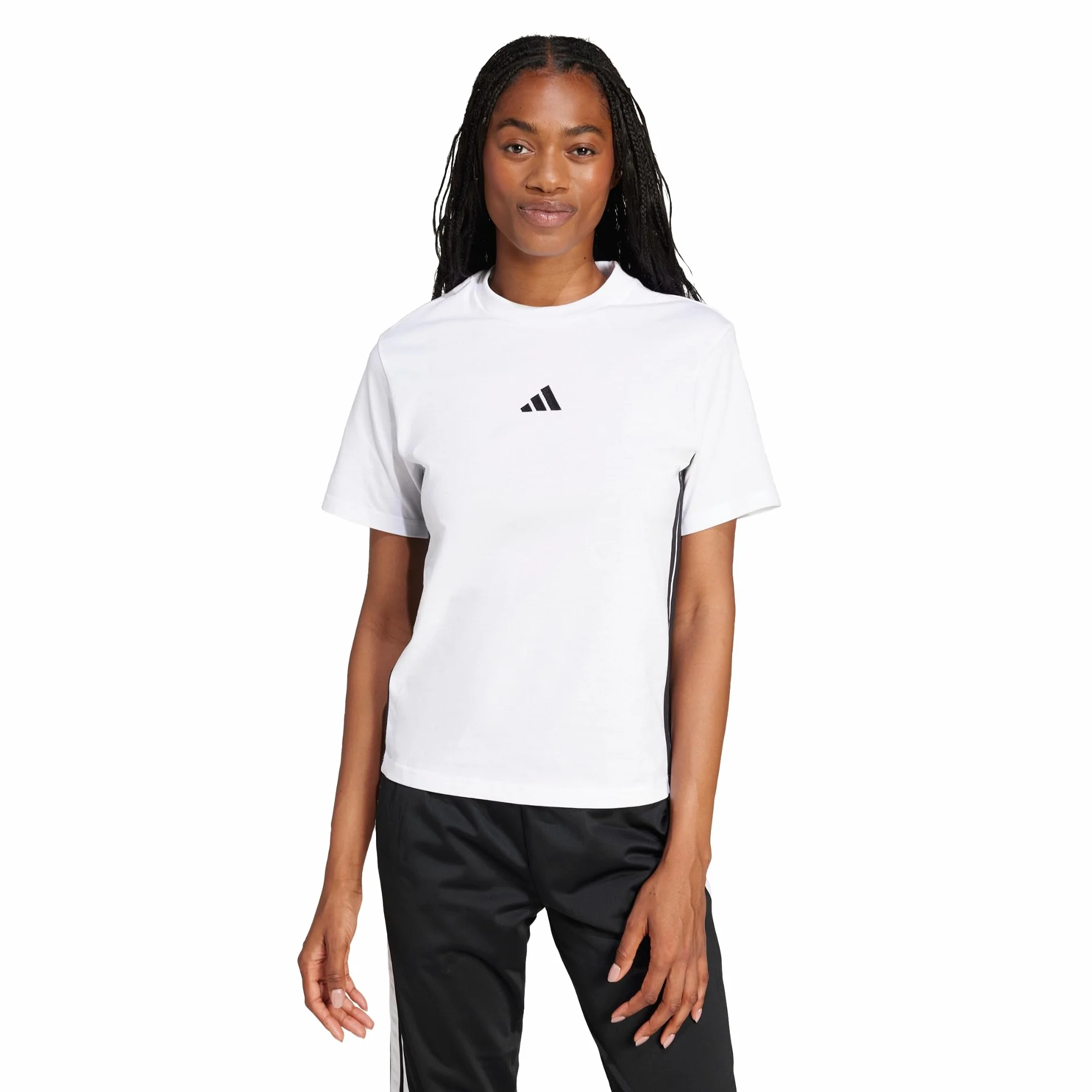 Adidas Women's Camiseta Essentials Cotton 3 Bandas